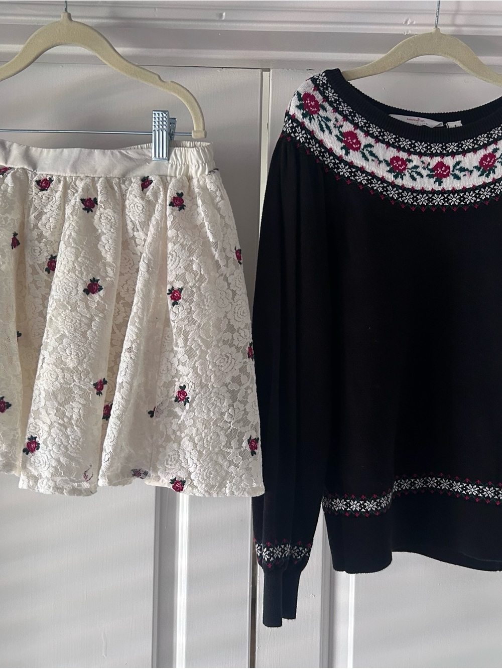 American Girl x Janie and Jack Rose Fair Isle Sweater Skirt Set 8